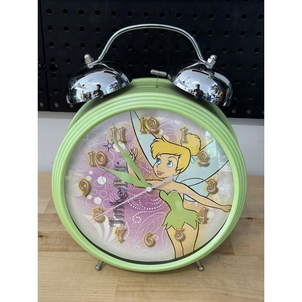 Disney Tinkerbell Large Battery Operated‎ Alarm Clock for Table or Wall Working